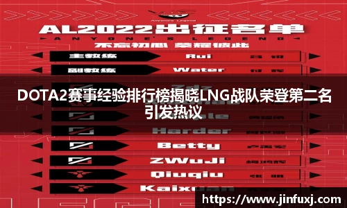 DOTA2赛事经验排行榜揭晓LNG战队荣登第二名引发热议